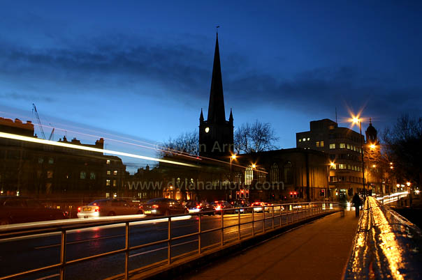 Bristol Bridge at Twilight