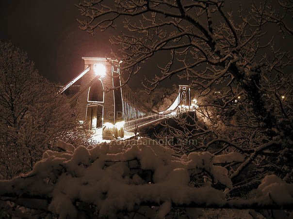 Clifton Suspension Bridge in the Snow